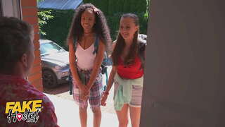 جعلی خوابگاه سه نفری داغ با جوانان کامل استیسی کروز و رومی ایندی